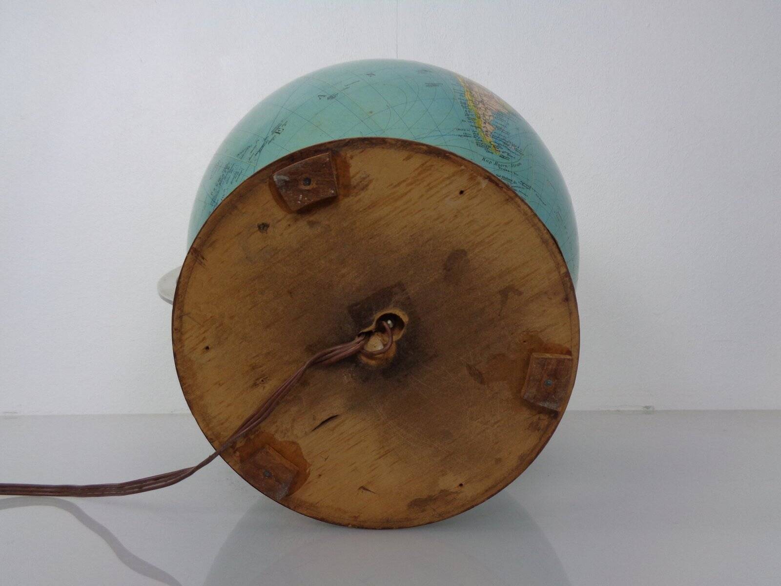 Vintage Illuminated Duo Glass Globe by Paul Oestergaard for Columbus, Germany, 1950s