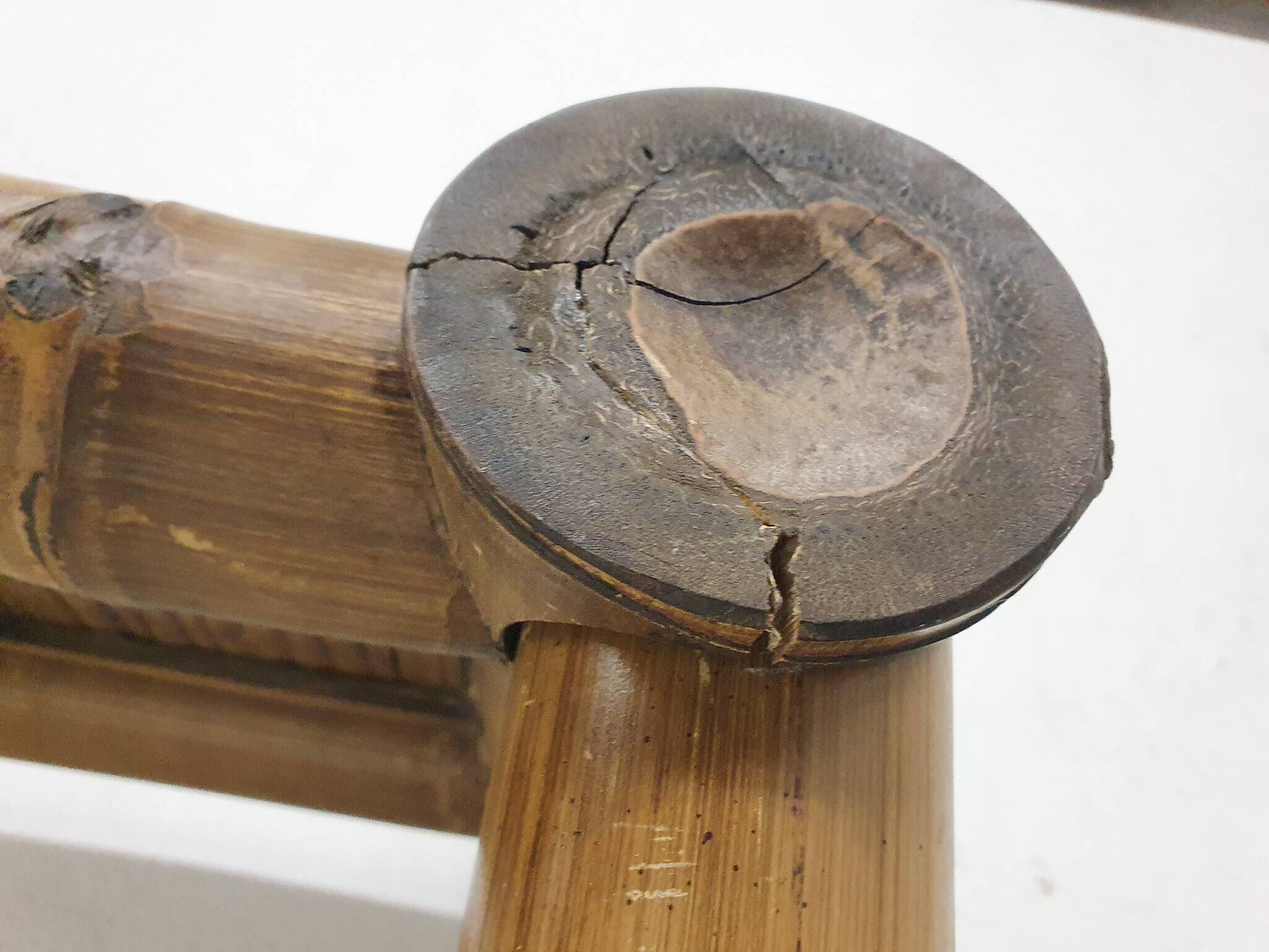 Bamboo two person bed 180 x 210 cm with night stands