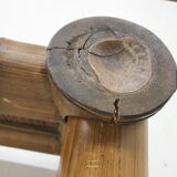 Bamboo two person bed 180 x 210 cm with night stands