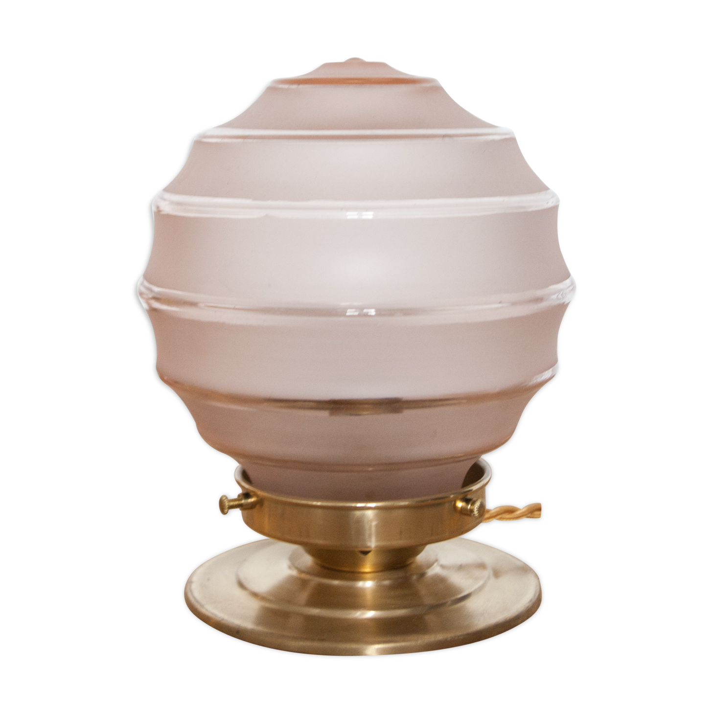 Table lamp - pink antique globe