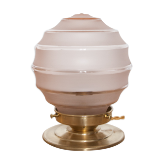 Table lamp - pink antique globe