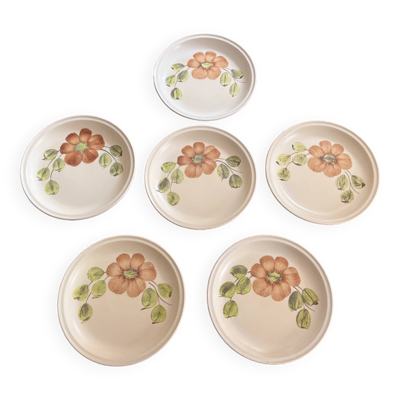 6 assiettes les Ateliers d'Art du Revernay France