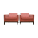 Midcentury design cubic armchairs lounge club chairs Theo Ruth Artifort set of 2