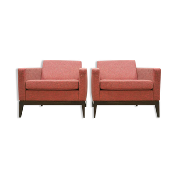 Midcentury design cubic armchairs lounge club chairs Theo Ruth Artifort set of 2