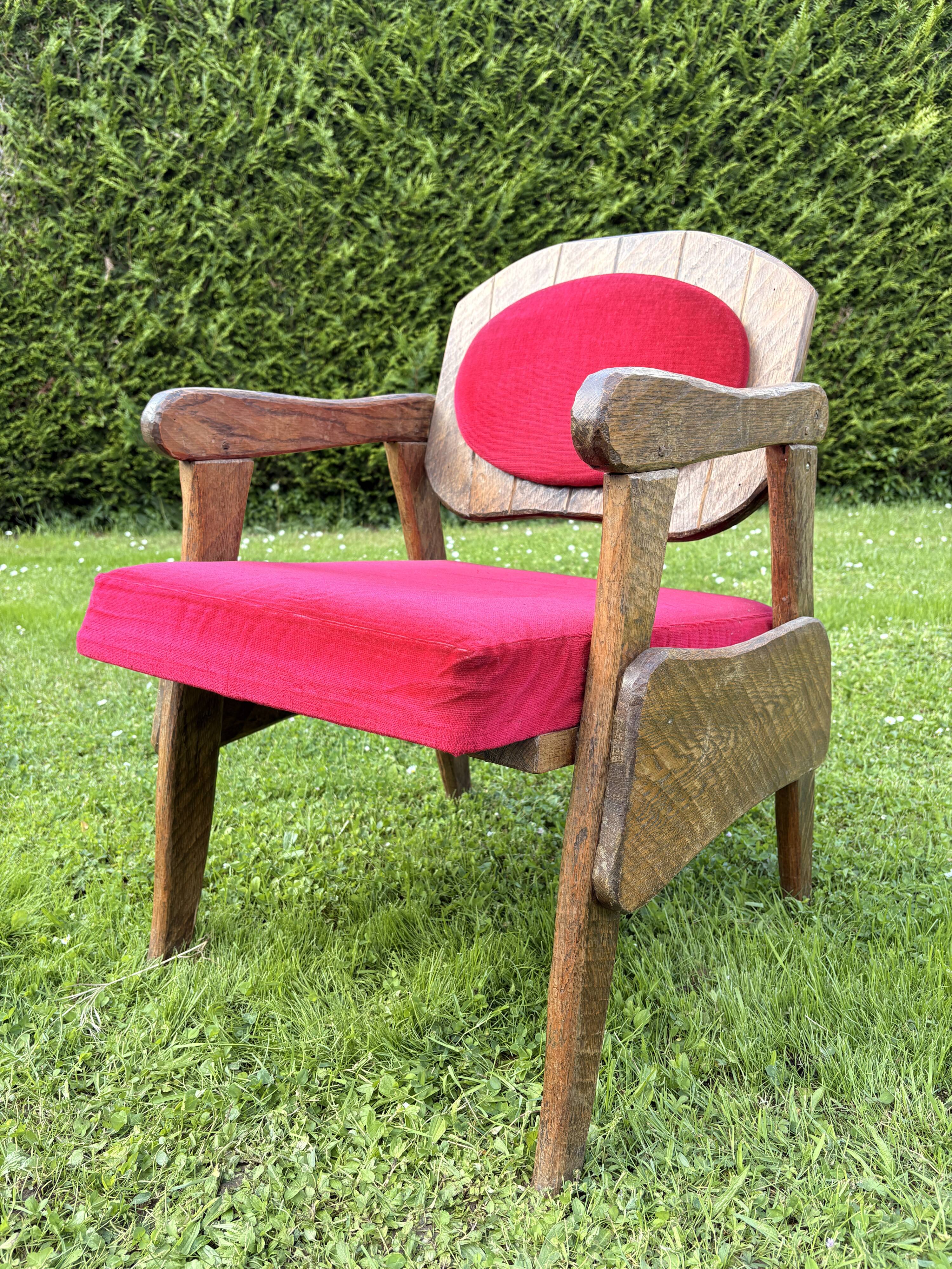Oak armchair, unique piece