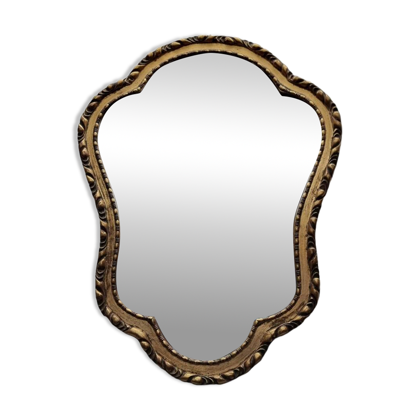 Classic vintage mirror in gold tones, 1970s