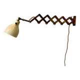 Brass accordion arm wall lamp by alfred müller for amba – 50s