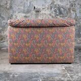 Large Beka armchair or small sofa in tapestry fabric, 70s