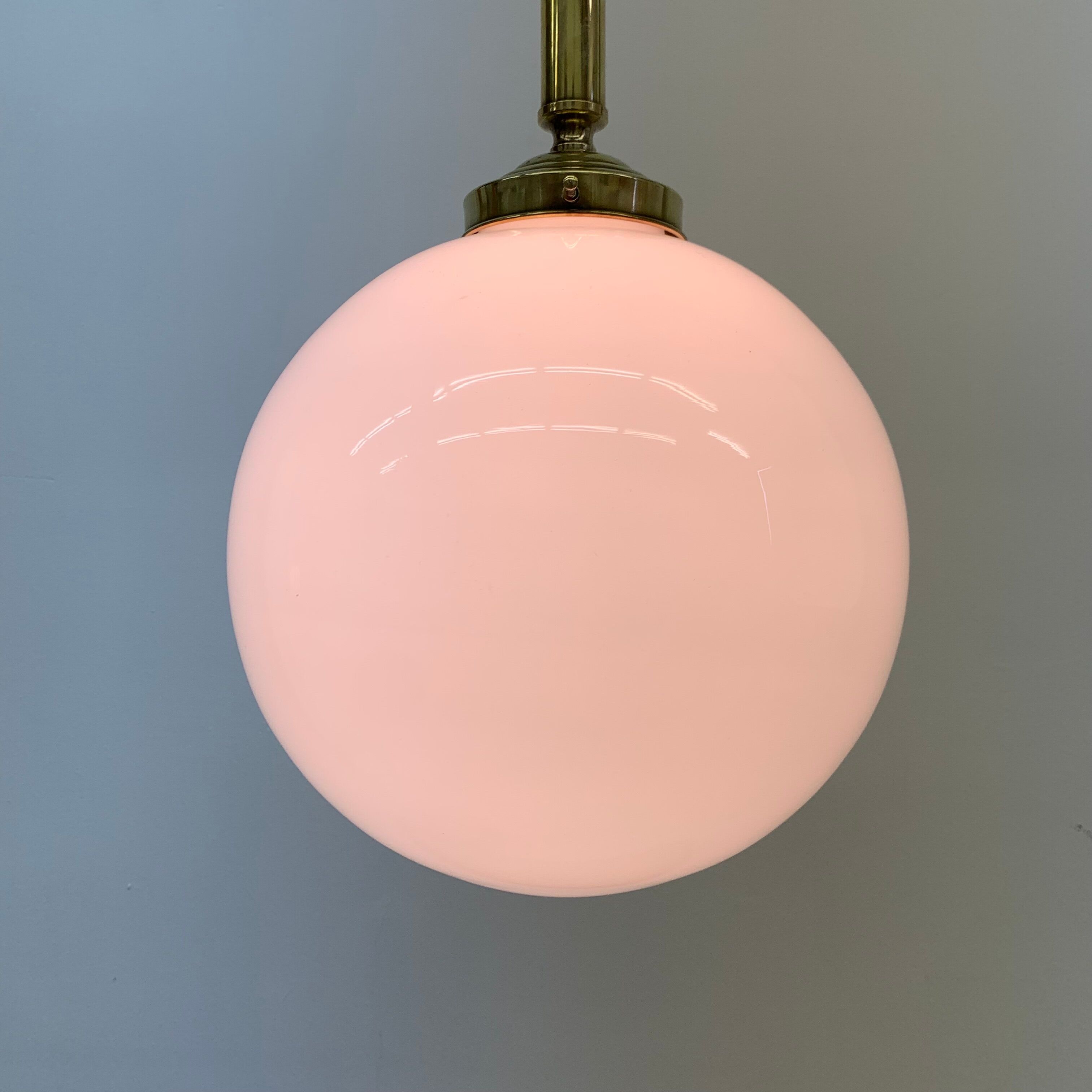 Antique Philips opaline glass hanging lamp, 1950’s