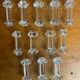 Set of 12 Antique Molded Bubble Glass Knife Rests Vintage Tableware
