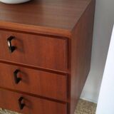 Vintage Danish teak dressing table chest of drawers from the 1960s