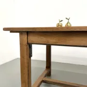 Solid oak farmhouse table, 1970s