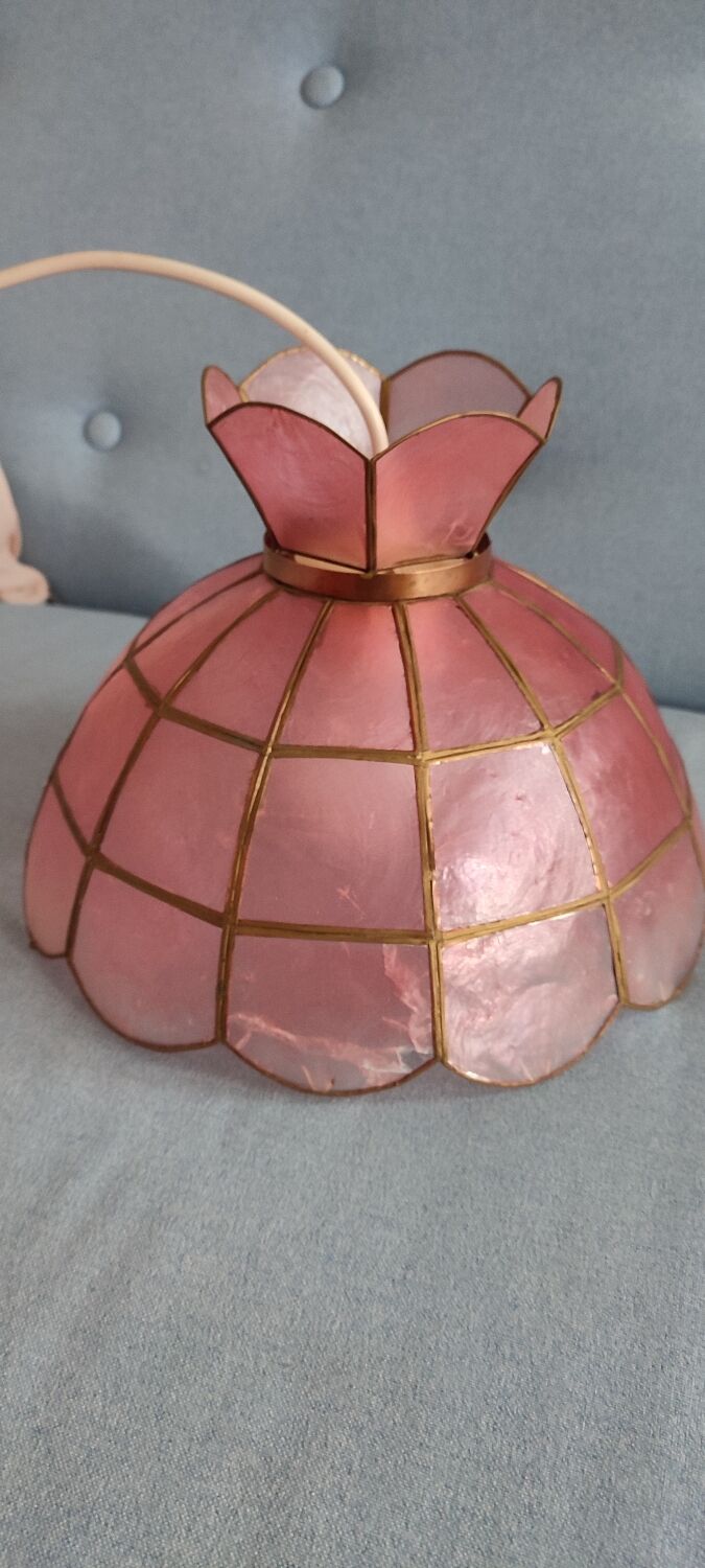 Pink mother-of-pearl chandelier