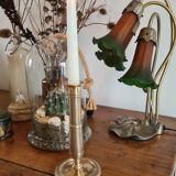 Copper and brass candle holder