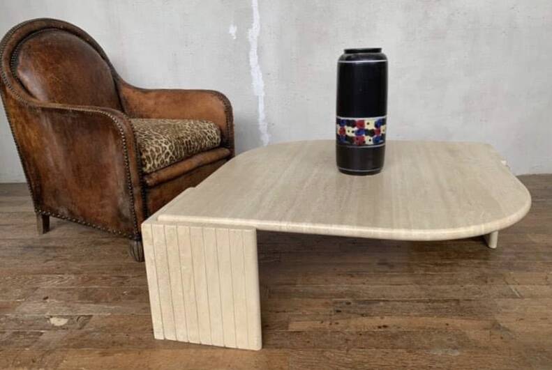 Roche bobois eye shaped coffee table year 1970