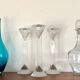 Set of 3 vintage de bohème crystal candlesticks