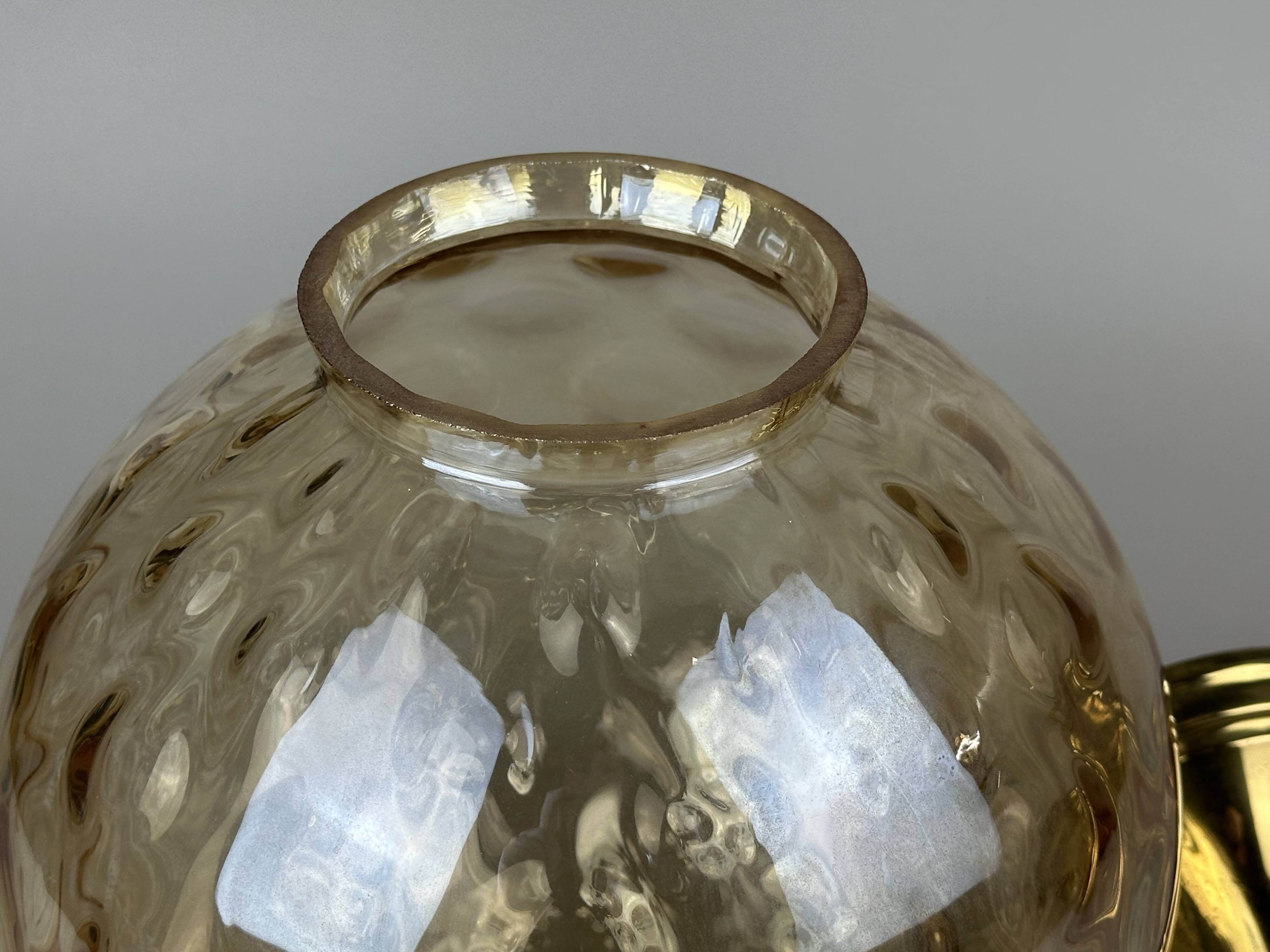 60s 70s ceiling lamp hanging lamp by Glashütte Limburg Germany Space Age