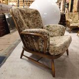 1960s Ercol Jubilee Armchair with Custom Upholstery