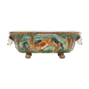 Jardinière en faience scènes