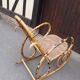 Rocking-chair en rotin et cannage vintage