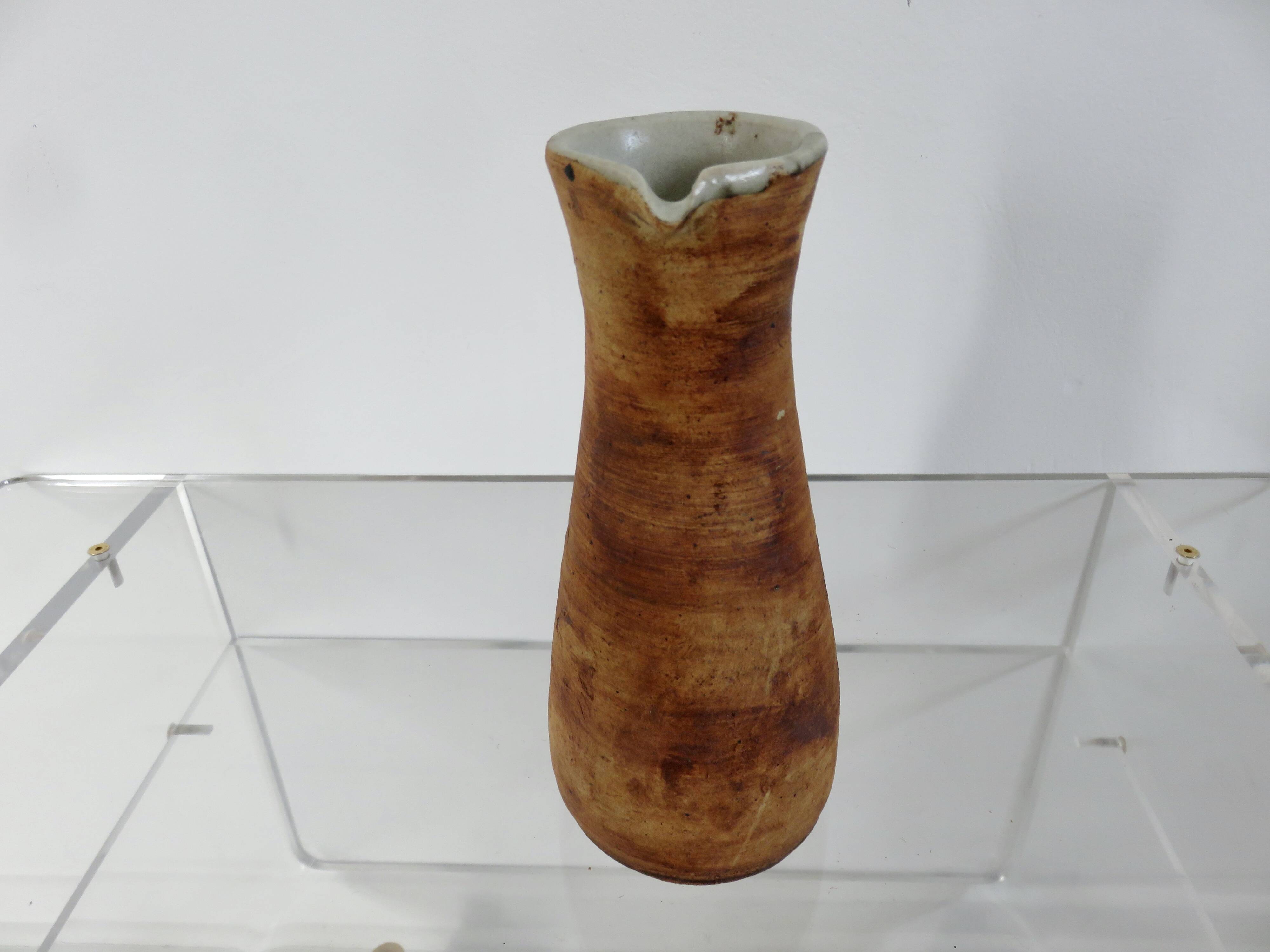 Stoneware vase "poterie de la colombe" Vallauris, 50s-60s