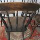 Antique set of 4 farmhouse patinated oak dining chairs, 19th century