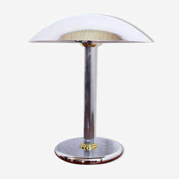 Lampe "champignon" en métal chromé