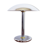 Chrome metal "mushroom" lamp