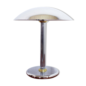 Chrome metal "mushroom" lamp