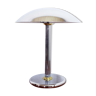 Chrome metal "mushroom" lamp