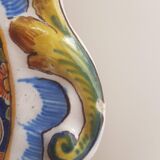 Plate with handles in faience of rouen