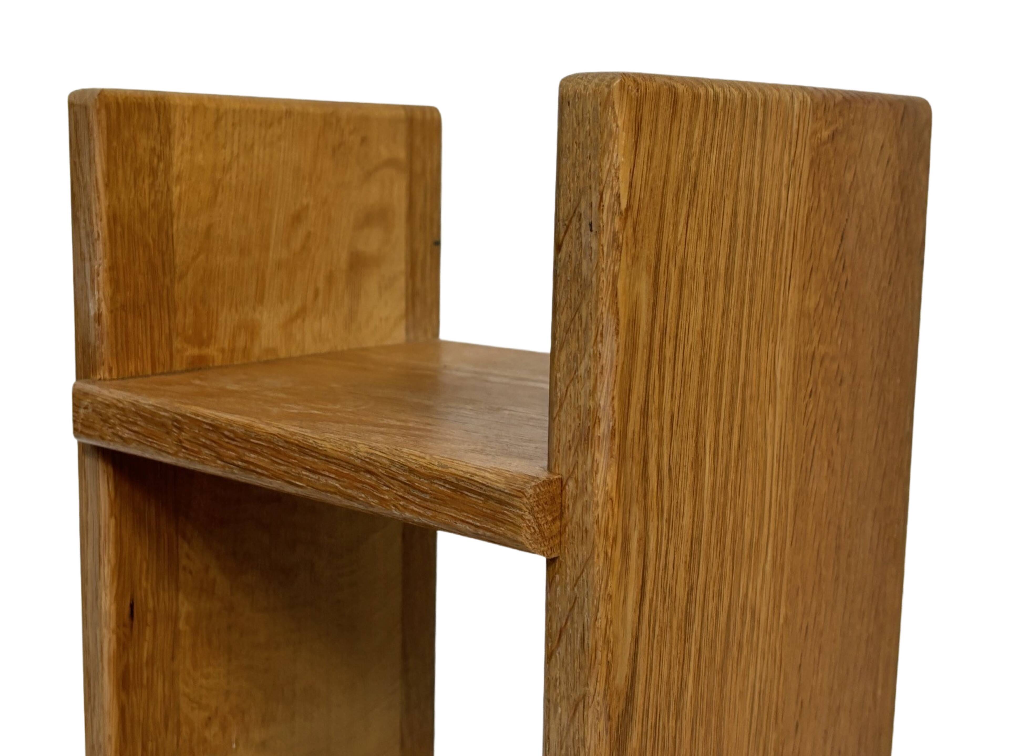 Vintage oak wall / book shelf 1970s wood minimalist design