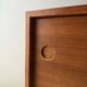 Danish mid-century teak sideboard with sliding doors