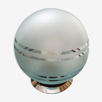 Ceiling lamp/wall lamp old wall lamp globe blue glass rare model Ø 25 cm Art Deco 1930