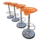 Set of 4 bar stools by Etienne Fermigier for MIRIMA
