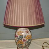 Lamp decorated with peonies and butterflies