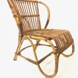 Van Rohe Noordwolde rattan chair, 1960