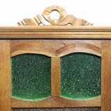 Art Deco display case in solid wood and glass, 1930s