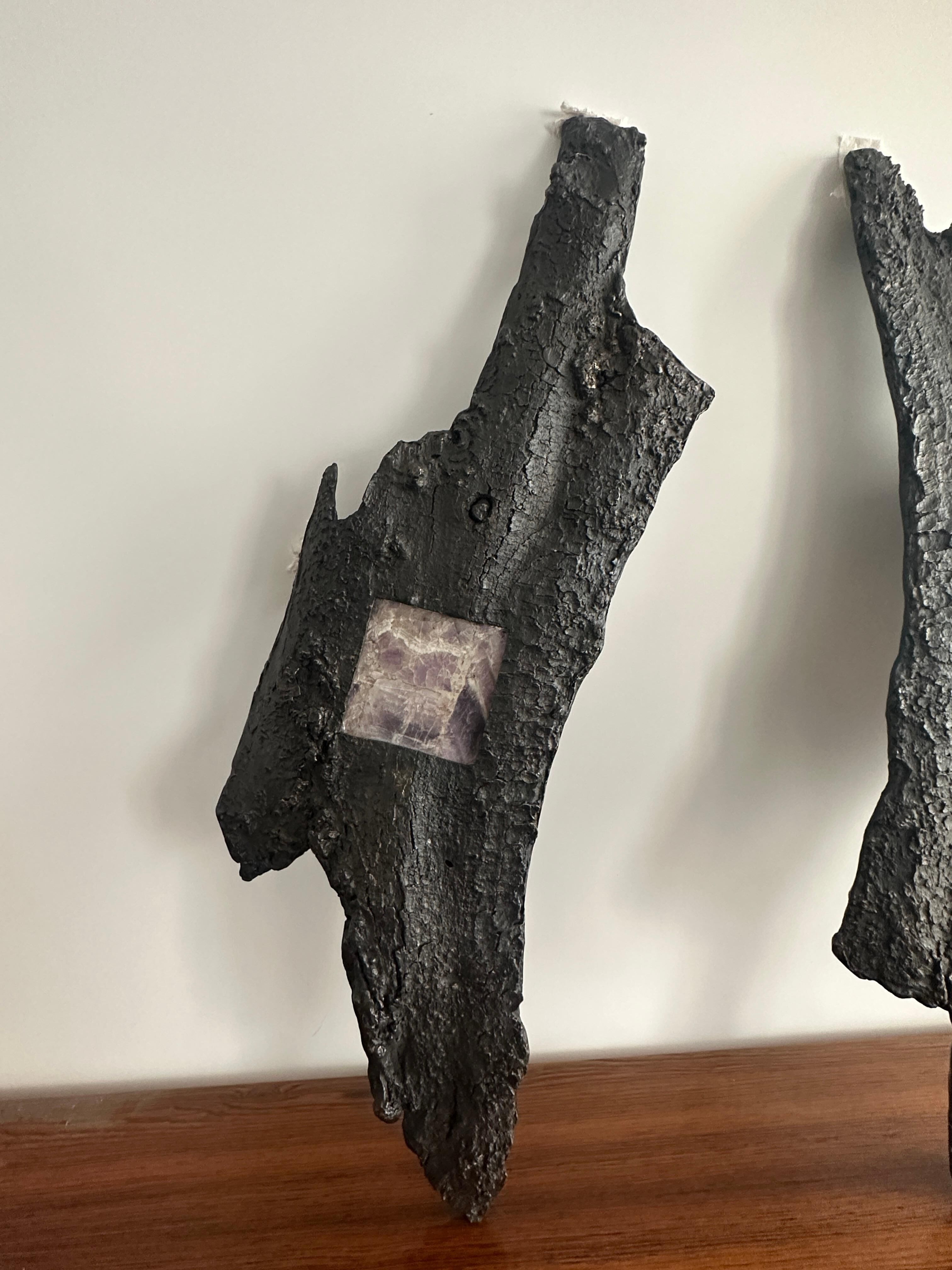 Wall Light Cast Bronze and Amethyst, France, 1970