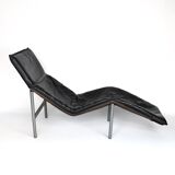 80s leather lounge chair