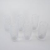 Set of six glasses, Italian design, 1970s, made in Italy