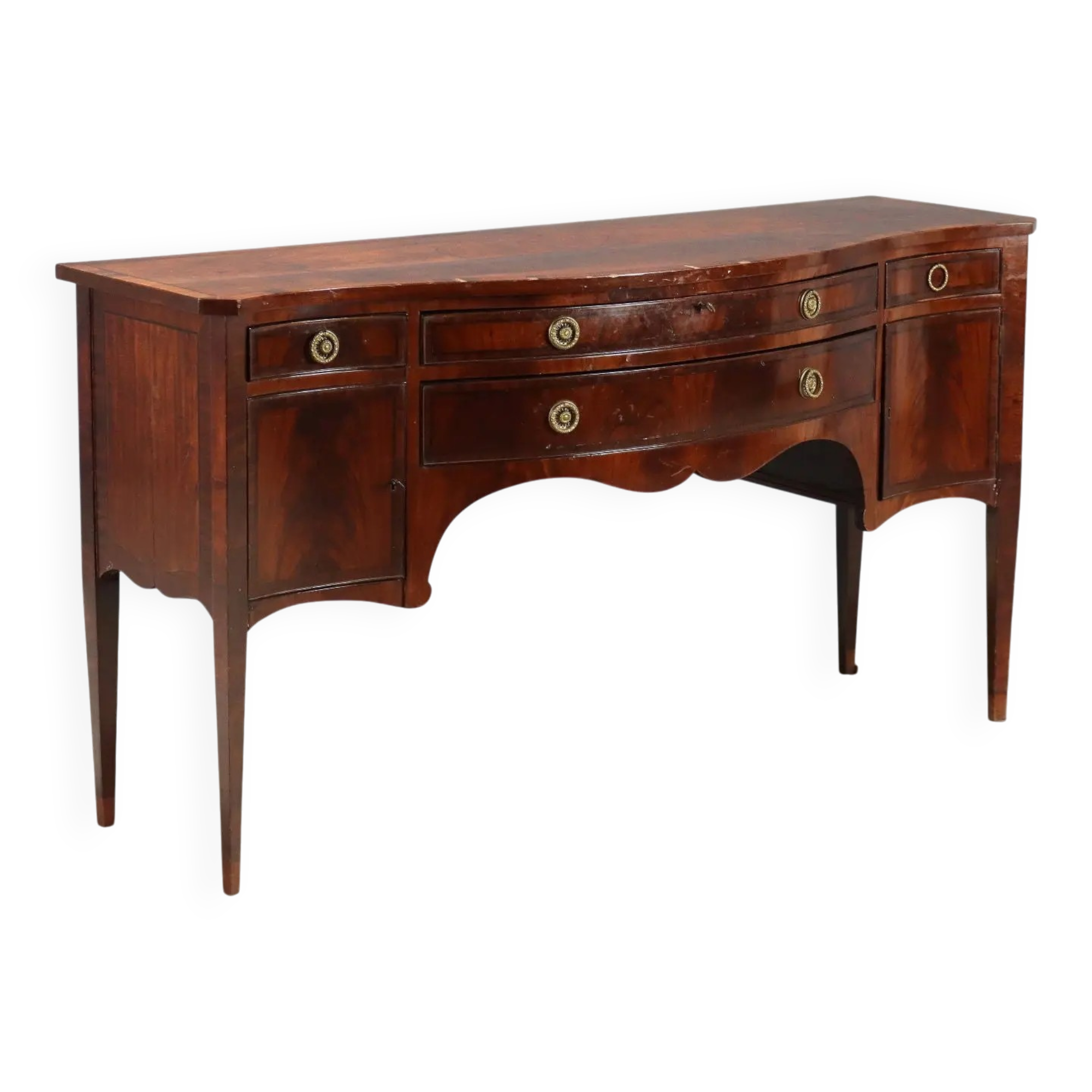 Antique mahogany sideboard with drawers, Italy, late 19th century.