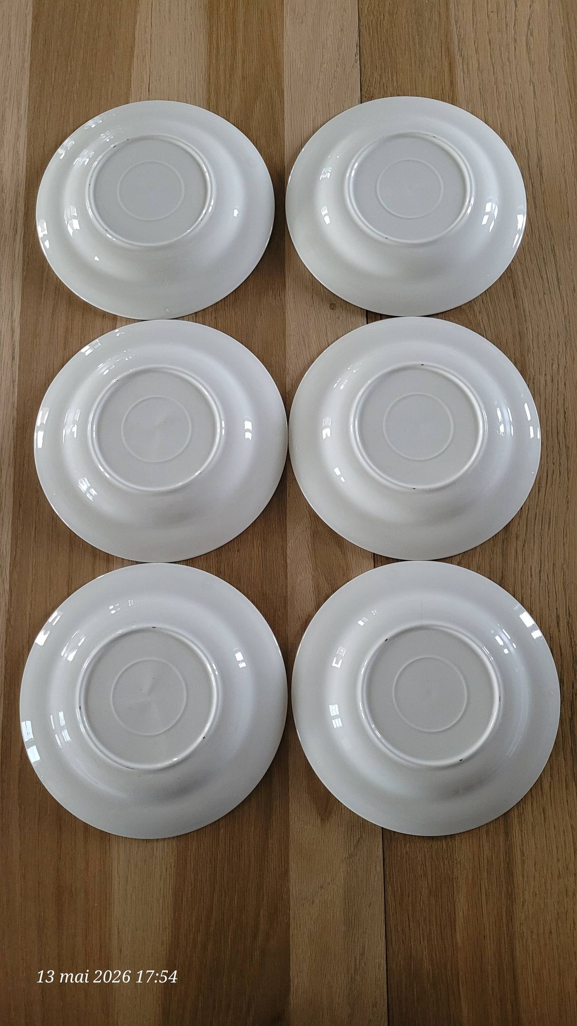 6 assiettes creuses vintage, motif floral