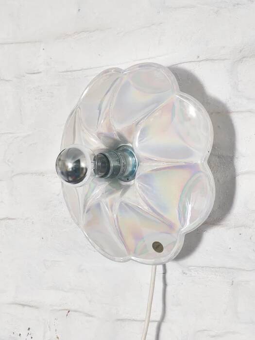 Mid-century iridescent porcelain wall lamp by Goebel for PAN Germany 1970s