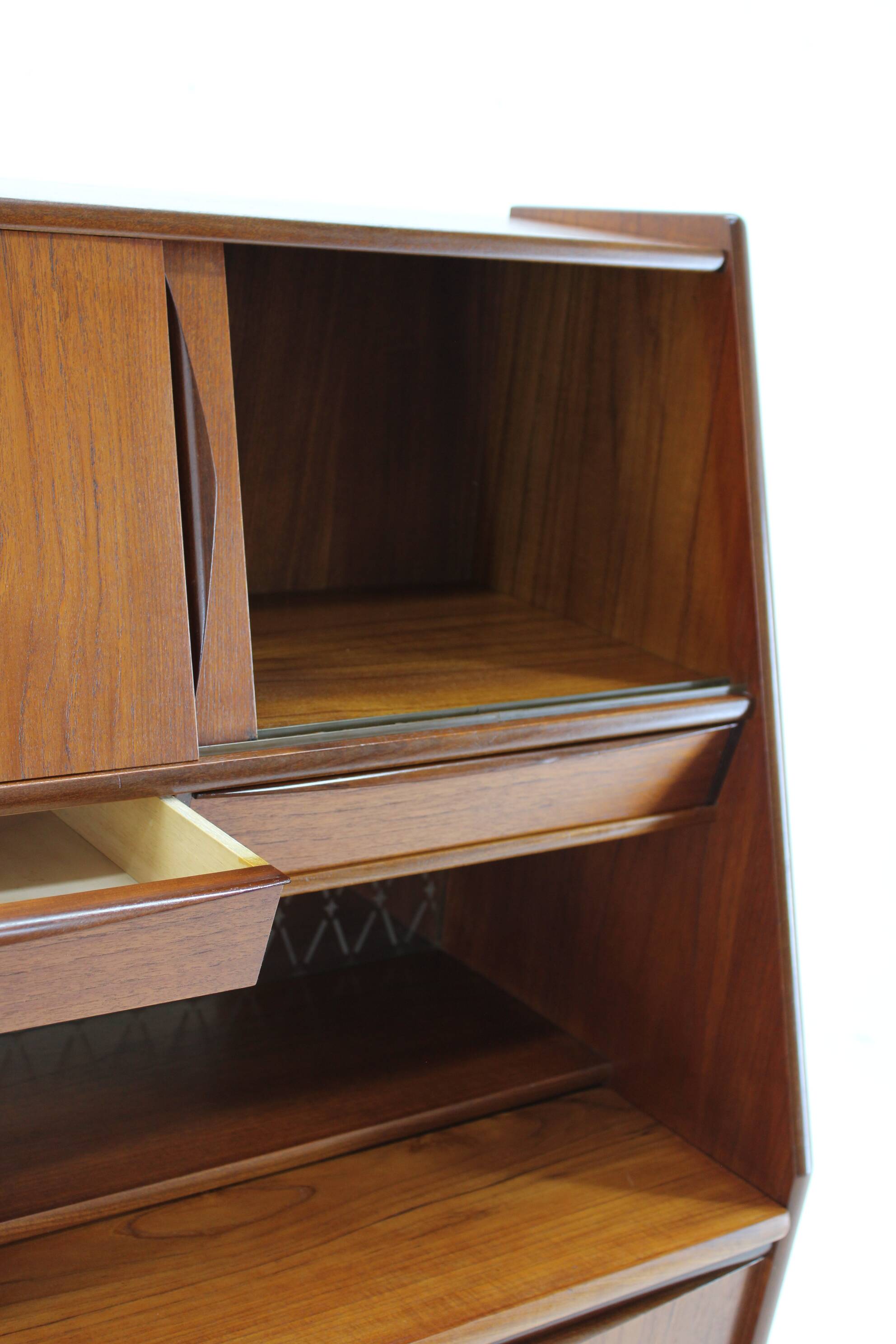 1960s Danish Teak Secretary/Writing Cabinet