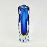 Mid Century Sommerso Murano Glass Vase By F. Poli For A. Mandruzzato, 1970s