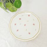 Lot de 4 assiettes fleuries en porcelaine de Limoges B & Cie