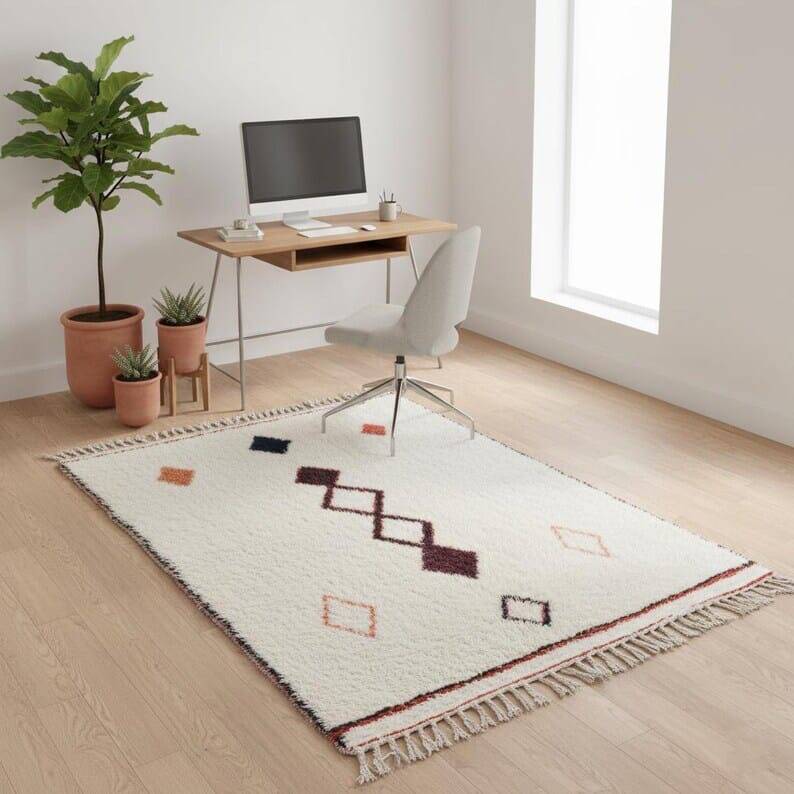 Handmade Berber rug from Oued Zem, size 160 x 240 cm
