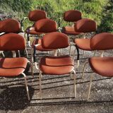 Set of 8 armchairs and chairs 420-44 Strafor-Steelcase