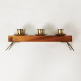 Modernist teak candlestick, Germany, 1960s.